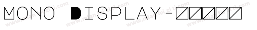 Mono Display字体转换